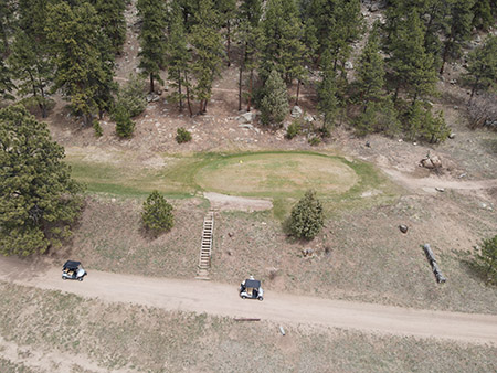 Drone Before Shot of 6th Green Stairs